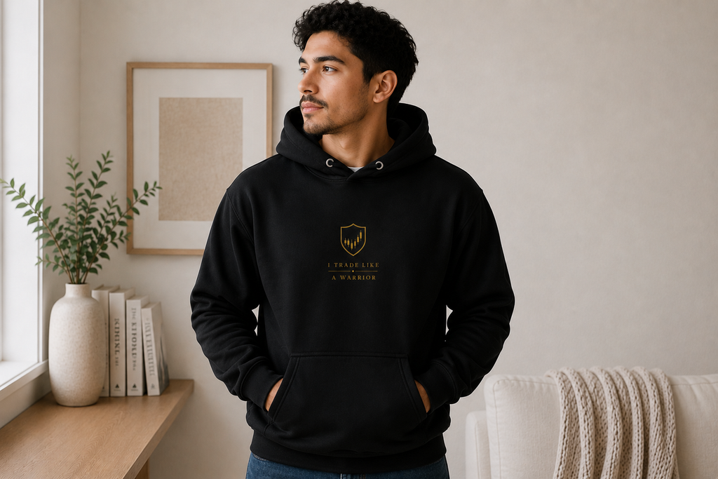 I Trade Like A Warrior Black Unisex Hoodie